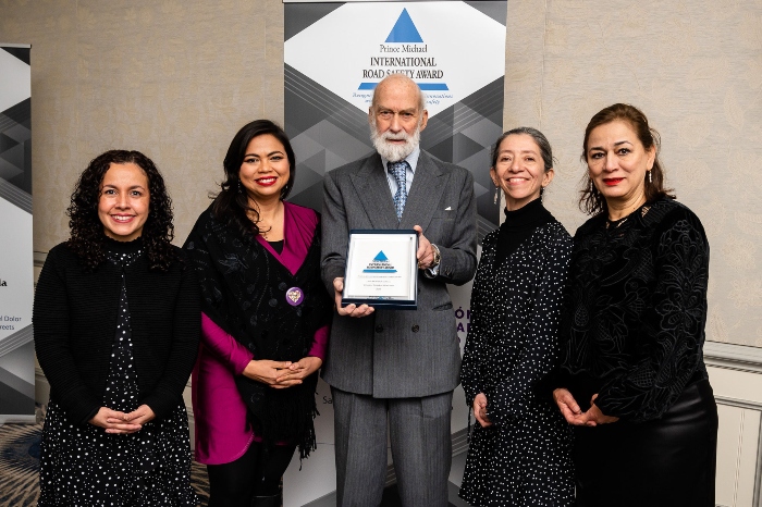 Coalición Movilidad Segura gana premio internacional Príncipe Michael para la seguridad vial 2022