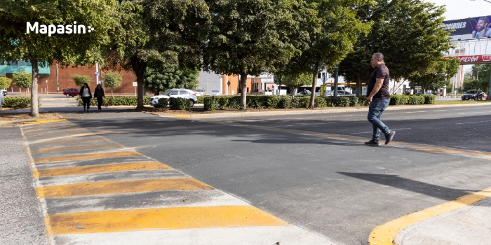 ¿Qué son los pasos peatonales a nivel de banqueta? | Mapasin